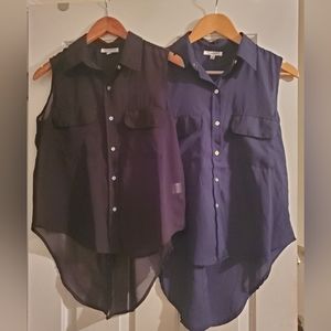 Two cool, sleeveless summer tops